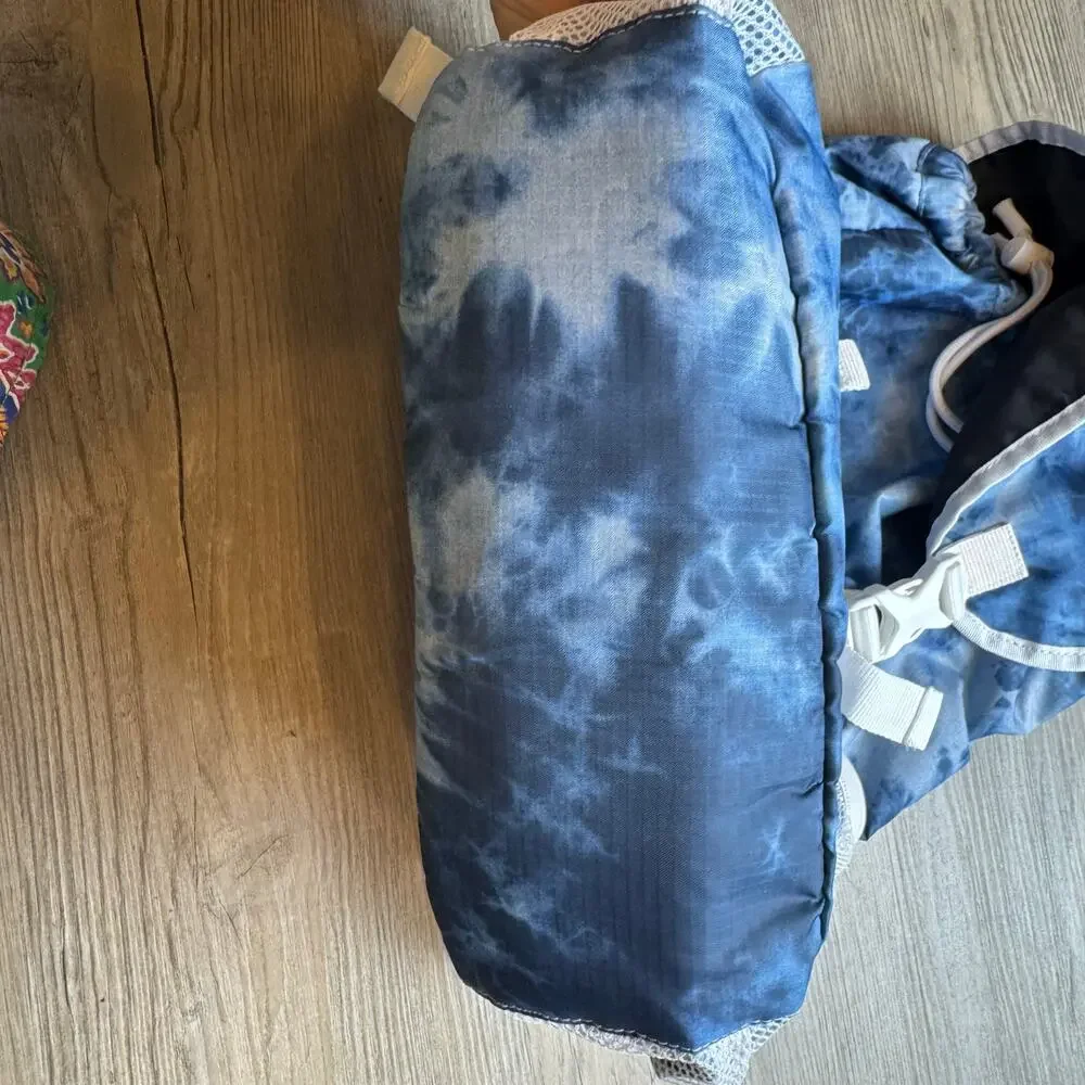 Abercrombie Kids Backpack Ripstop Blue Tie Dye Mesh Pockets Travel School Camp